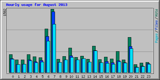 Hourly usage for August 2013