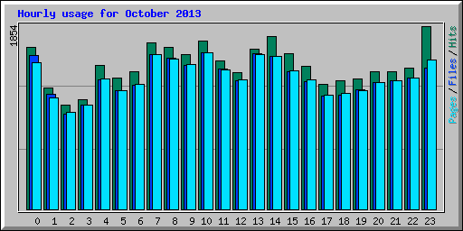 Hourly usage for October 2013