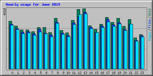 Hourly usage for June 2015